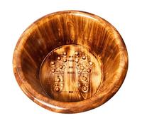 PTATT - Wooden Hot Tub Basin Foot Massage Foot Soaking Toes Ankle Pedicure Foot Bath Foot Bath Foot Bath Tub Upgraded Sturdy Wooden Foot Tub with Beads