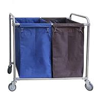 PTBMSE Movable Trolleys Laundry Basket Trolley Laundry Sorter For Hotel Bathroom Laundry Hamper Cart With Heavy Duty Rolling Lockable Wheels And 2