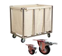 PTBMSE Multi-Function Storage Trolley Organizer Cart Laundry Room Sorter Cart With Locking Wheels, Large Heavy Duty Laundry Hamper With Removable O,Blue,Beige