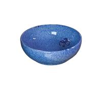 PTBMSE Vessel Sink Jingdezhen High-Grade Ceramic Countertop Basin Retro Round Art Wash Without Accessories Sink,
