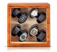 PTBMSE Watch Storage Box Winder Box Automatic Adapter And Battery Operated Finish Silent Motor Storage Bag, 8 Leather,8 Cashmere-A,8 Cashmere-A