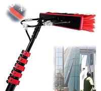 PTBMSE Water Fed Pole Kit Water Fed Pole Brush, 3.6-12M Window Extendable Cleaning Brush Outdoor Window Cleaner Water Fed Brush For Window Solar Panel Cleaning Washin，size_name-36FT/10.8M