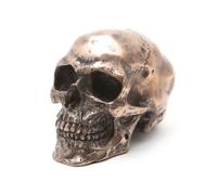 PTC 3.25 Inch Small Bronze Finish Skeleton Skull Statue Figurine