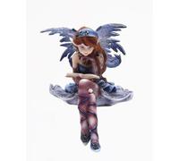 PTC 4 Inch Purple Fairy Sitting and Reading a Book Statue Figurine