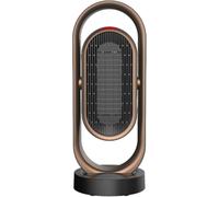 PTC Ceramic Tower Heater - ECO Mode, 90° Wide-Angle Heating, Thermostat 15-35°C, 24-Hour Timer, Remote Control, LED Display, Room Heater by Houszy (Brown & Black)