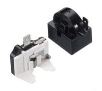 PTC Refrigerator Start Relay with Overload Protection, 1 Pole 4.7 Ohm Compressor Start Switch, Thermal Safety Device for Freezers and Beverage Coolers, 1/2