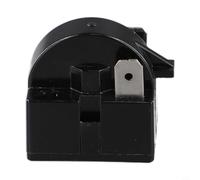 PTC Starter for Relay for Refrigerator Compressor - 2-Pin Overload Protector with 12/15/22 Ohm Options, Black, Single Piece Replacement Part for Mini Fridges and(2PIN-15 Ohm)