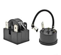 PTC Starter Relay & Overload Protector for Fridge Freezer Compressor QP2-15 Round Pin Repair Kit(I)