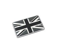 PTDecals 1 PCS The Union Jack Car Sticker Black White England Flag 3D Emblem UK GB Flag Badge Graphic Decals for Racing Car Vehicle Trunk Skirts Side 7.7x5CM