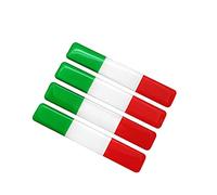 PTDecals 4 PCS 90x15mm Soft Flexible Epoxy Italy Italian Flag Emblem Sticker Decals for Vehicle Auto Car Motorcycle Helmet Home Decoration