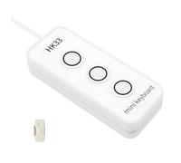 Ptdfjspt 3 Key USB Macro Programming Key Keypad USB Keyboard Support Multiple Platform Portable Custom Mini Keyboard White