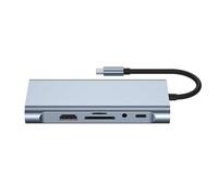 Ptdfjspt Docking Station USB Hub 12 in 1 4K 30Hz: -Compatible, USB 2.0, USB 3.0, PD, SD/TF