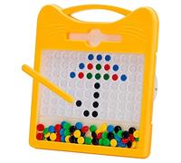 Ptdfjspt Magnetic Drawing Board Fun Magnetic Board Kids Magnetic Drawing Board with Colourful Beads and Drawing Stylus for Kids & Toddlers 3-5 Years