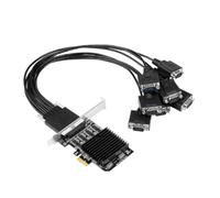 Ptdfjspt PCIE to 8-Port RS232 Expansion Card PCI-E 8-Port DB9 Serial Card 8-Chipset PCI-Express Control Card COM Card
