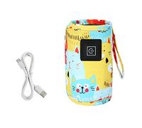 Ptdfjspt USB Milk Water Warmer Travel Stroller Insulated Bag Portable Baby Nursing Bottle Heater for Infant Outdoor Winter -Yellow
