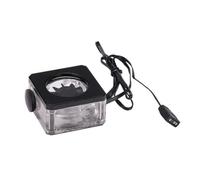 Ptdfjspt Water Cooling Flow Meter RGB Water Flow Meter System for PC Gaming Water Cooling Building Black