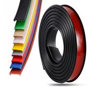 PTE Self Adhesive Edge Banding, U Shaped Edge Banding Self Adhesive for Furniture 5m 9mm-50mm Multicolor TPE(Black,20mm)