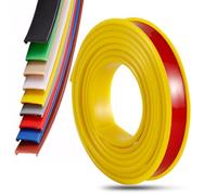 PTE Self Adhesive Edge Banding, U Shaped Edge Banding Self Adhesive for Furniture 5m 9mm-50mm Multicolor TPE(Yellow,15mm)
