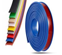 PTE Self Adhesive Edge Banding, U Shaped Edge Banding Self Adhesive for Furniture 5m 9mm-50mm Multicolor TPE(Blue,28mm)