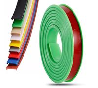 PTE Self Adhesive Edge Banding, U Shaped Edge Banding Self Adhesive for Furniture 5m 9mm-50mm Multicolor TPE(Green,14mm)