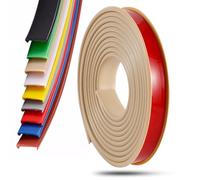 PTE Self Adhesive Edge Banding, U Shaped Edge Banding Self Adhesive for Furniture 5m 9mm-50mm Multicolor TPE(Khaki,14mm)