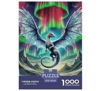 Pterosaur 1000 Piece Divine Dragon Jigsaw Puzzles for Adults Educational Challenge Puzzle for Challenging Family Activity Games Colorful Hard Puzzle for 70x50cm/1000pcs Family Decorations