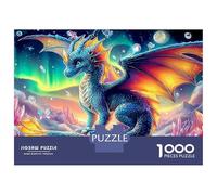 Pterosaur 1000 Piece Jigsaw Puzzle for Women, Men Dragon Cosmic Nebula Colourful Jigsaws Educational Games Fun Present & Activity 52x38cm/1000pcs