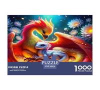Pterosaur 1000 Piece Jigsaw Puzzles Fun Challenging Modern Cute Animals Sci Fi Dragon Puzzles Game Beautiful Decoration Suitable for Children & People Aged 14+ 38x26cm/1000pcs