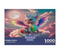 Pterosaur 1000 Piece Jigsaw Puzzles Fun Challenging Modern Sci Fi Dragon Classic Educational Games Beautiful Decoration Suitable for Children & People Aged 14+ 38x26cm/1000pcs