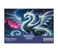 Pterosaur 1000 Piece Jigsaw Puzzles Fun Challenging Modern Sci Fi Dragon Family Activity Game Perfect for Relaxation for Adults And Kids Age 38x26cm/1000pcs