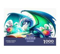 Pterosaur 1000 Piece Jigsaw Puzzles Fun Challenging Modern Sci Fi Dragon for Family Activity Game Perfect for Relaxation For Children And Adults Aged 14 And Over 52x38cm/1000pcs