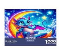 Pterosaur 1000 Piece Jigsaw Puzzles Fun Challenging Modern Sci Fi Dragon Puzzles Game Creativity & Gift Giving for Adults And Kids Age 38x26cm/1000pcs