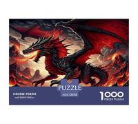 Pterosaur 1000 Piece Jigsaw Puzzles Fun Challenging Modern Sci Fi Dragon Puzzles Game Perfect for Relaxation for Adults And Kids Age 52x38cm/1000pcs