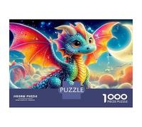 Pterosaur 1000 Pieces Moon Dragon Thick Cardboard Puzzle for Stress Relief Seekers Christmas Gathering Home Decor Idea 52x38cm/1000pcs