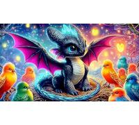 pterosaur 1000Pc Adult Jigsaws Puzzle Game Fun Present & Activity for Home Impossible Hard Difficult for Adults 38x52cm/1000pcs