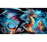 pterosaur 1000Pc Adult Jigsaws Puzzle Game Fun Present & Activity for Home Impossible Hard Difficult for Adults 38x26cm/1000pcs