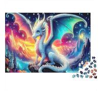 Pterosaur Colourful Phoenix in Cosmic Scene 1000 Pcs Jigsaws for Adults The Impossible Challenge Fun Present 38x26cm/1000pcs