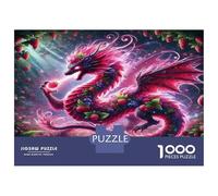Pterosaur DIY Jigsaw Puzzle, Sci Fi Dragon Eco-Friendly Paper, Fun & Challenging Family Game, Beautiful Decoration Puzzle, Great Gift Idea 38x26cm/1000pcs