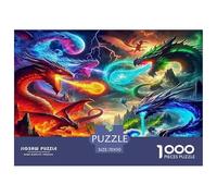 Pterosaur Jigsaw Puzzles 1000 Piece - Cosmic Dragons Nebula Vibrant Dynamic Chaotic Challenging Puzzles, for Men And Women Great Gift Idea70x50cm/1000pcs