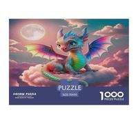 Pterosaur Jigsaw Puzzles Adult Jigsaws Recycled Paper for Aduls 1000Pc Puzzle Fun And Challenging Family Game Moonlit Sky Pterosaur Educational Game Challenge 70x50cm/1000pcs