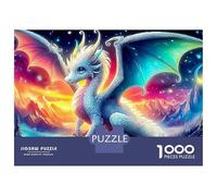 Pterosaur PuzzleDragons in Cosmic Nebula 1000 Pieces Challenge High Difficulty Wall Decor Colourful Challenging Brainteasing for Adults Kids 52x38cm/1000pcs
