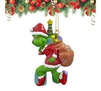 Ptesuply Christmas Ornament, Green Christmas Tree Decorations, Funny Resin G-rinch Xmas Decor for Home Holiday Party (B)