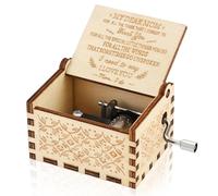 Ptesuply Music Box, You Are My Sunshine Music Box Mum Gifts, Vintage Wooden Hand Crank Music Box, Gifts for Her Birthday Mother's Day Christmas (To Mum)