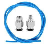PTFE Bowden Tube for 3D Printer Pneumatic Connector Pc4-m6 Pc4-m10 | 2mm Inner 4mm Outer Diameter, Ptfe and Stainless Steel Build, Internal Metal Teeth, Secure Push-fit