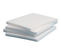 PTFE Film Plate, PTFE Sheet White 0.2-30mm x 50-200mm x 50-200mm(8pcs-0.3 x 100 x 100mm)