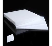 PTFE Film, White PTFE Sheet 100x100mm, 3-8mm Thick, Formable for Gaskets DIY Crafts(4mm)