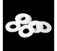 PTFE Flat Washers, PTFE Flat Washer Gaskets Pack Of 10, 3mm Thick, White, ID 5-45mm For Pressure Gage(19x12x3mm)