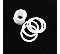 PTFE Gasket Flat Discs,Thickness 2mm Sealing for Pressure Gage, PTFE Thick Plastic Washers Spacers, White Plastic Washers Flat 10pcs(51x63x2mm)(55x62x2mm)