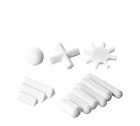 PTFE Magnetic Stirrer Stir Bar Gear Shape, Spherical, Cruciform, Triangle, Recycling Rod，Various shapes White Stirring Bars(G7x60mm-1Piece)