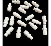 PTFE PEFT Straight Joints - 1 Pcs Acid and Resistant Card Sleeve for High and Low Temperature Applications(18mm to 18mm)